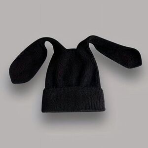 Chic Black Bunny Ear Women's Hat